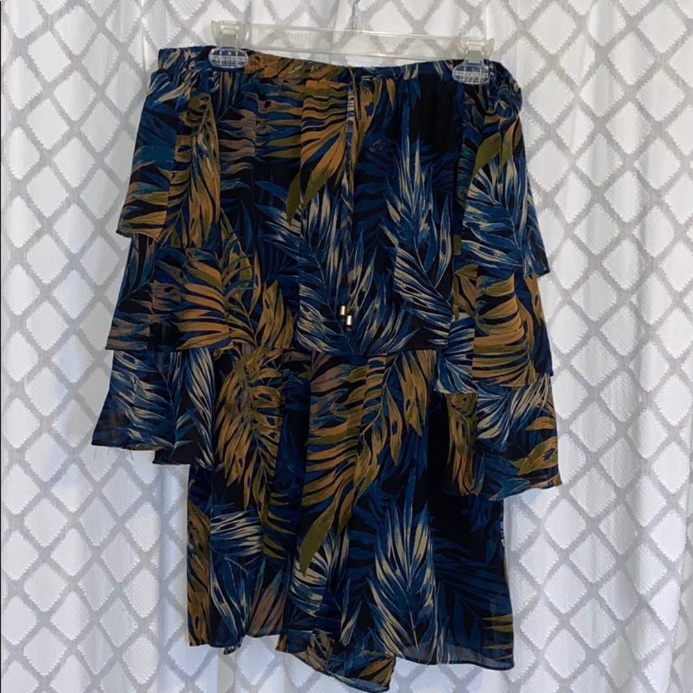 Tropical off the shoulder romper - Picture 2 of 2